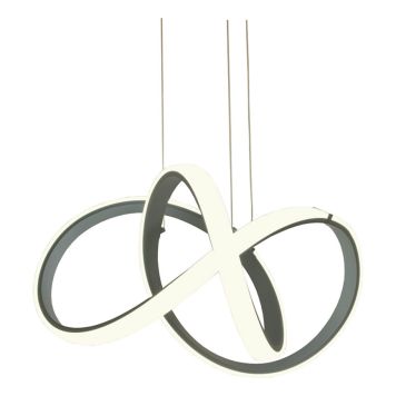 TAKLAMPE ANETA LIGHTNING KRUMELUR GRÅ/HVIT