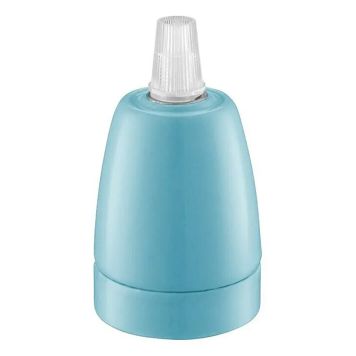 LAMPEHOLDER HOME SWEET HOME PORSELEN E27 BABYBLÅ 