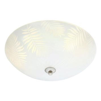 PLAFOND MARKSLÖJD BLAD 43CM HVIT/STÅL 