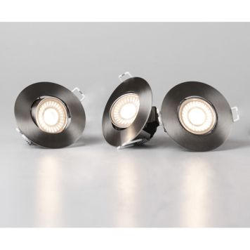 DOWNLIGHT ECOLITE STELLA DIMBAR BØRSTET STÅL 3-PK