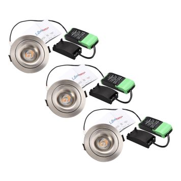 DOWNLIGHT LUMINANS CHESTER 3X7W NICKEL 3PK