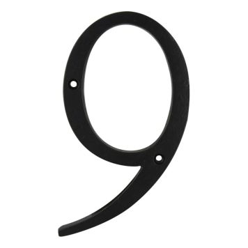 HUSNUMMER MILLERS 9 150MM SVARTLAKKERT