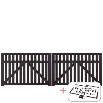 DOBBELPORT PLUS COUNTRY SVART MONTERING 300X98 CM