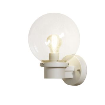 VEGGLAMPE KONSTSMIDE NEMI MED SKUMRINGSRELÉ HVIT