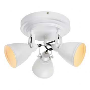 TAKLAMPE MARKSLÖJD FJÄLLBACKA 3L IP44 HVIT