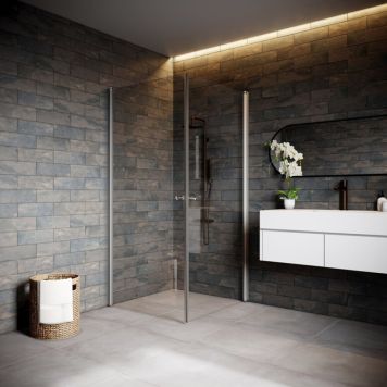 DUSJHJØRNE HIETAKARI NÅDENDAL RETT KLARGLASS MATT 80X80CM