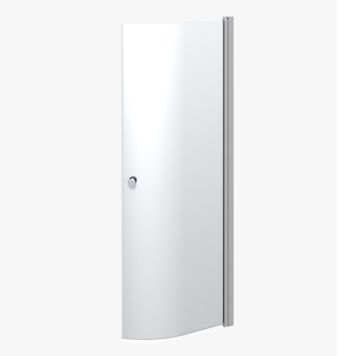 DUSJDØR SCANBAD MATCH HALVRUND SATIN/KLARGLASS 72-74 CM