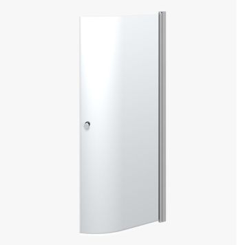 DUSJDØR SCANBAD MATCH HALVRUND SATIN/KLARGLASS 82-84 CM