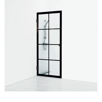 DUSJDØR SVEDBERGS RISTA 180° SCREENGLASS 90CM SVART