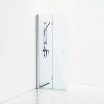 DUSJDØR FOLDBAR SVEDBERGS SKOGA 70CM MATT ALU/KLARGLASS