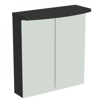 SPEILSKAP RUNDET LYSRAMPE CAMARGUE  SKÄRGÅRD SVART 60 CM