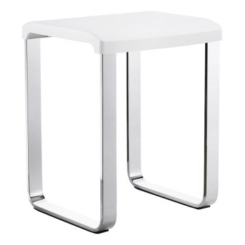 BADESTOL SMEDBO LIVING MED FIRKANTET SETE HVIT