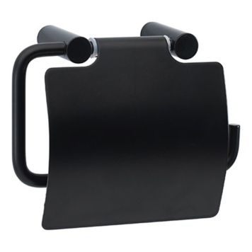 TOALETTRULLHOLDER SANISCAN M/LOKK MATT SVART