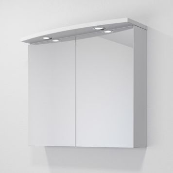 SPEILSKAP BATH DELUXE MARYLAND RUND 80CM HVIT MATT