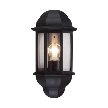 VEGGLAMPE EGLO RISØR UTELYS   1X60W E27 IP44 SVART