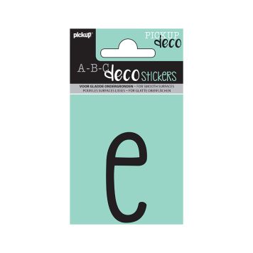 BOKSTAVER PICKUP E ABC DECO MILA 60 MM E SVART