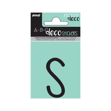 BOKSTAVER PICKUP S ABC DECO MILA 60 MM S SVART