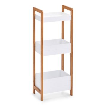 HYLLE ZELLER 28X20X74CM HVIT/BAMBUS