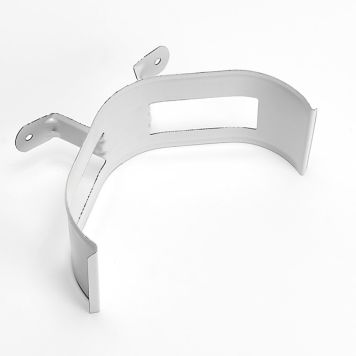 NEDLØPSKLAMME FOR TREFASADE ICOPAL HVIT Ø75MM STÅL