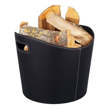 VEDKURV LÆRIMITASJON SVART Ø39CM