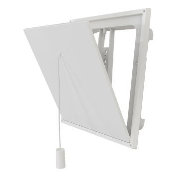 KLAFFVENTIL FLEXIT PLAST 150X150MM HVIT