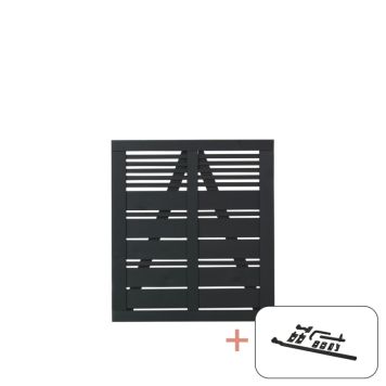 ENKELTPORT PLUS SILENCE SVART BESLAG 100X110CM