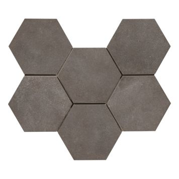 FLIS TIME HEXAGON ANTRASITT 21X18.2CM 0.46M²/PK