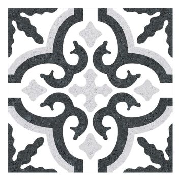 FLIS CODICER JAEN GRÅ/SVART/HVIT 25X25CM