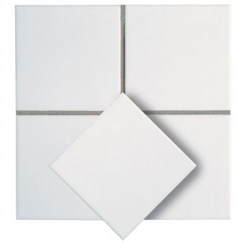 FLIS BLANK HVIT BØLGET 20X20CM 1.6M²/PK