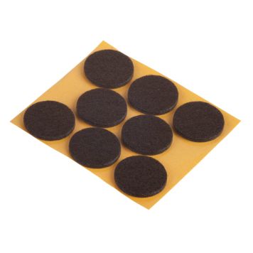 FILTPUTER SUKI SELVKLEBENDE BRUN 28MM 8-PAKNING