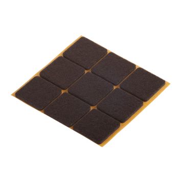 FILTPUTER SUKI SELVKLEBENDE BRUN 25X25MM 12-PAKNING