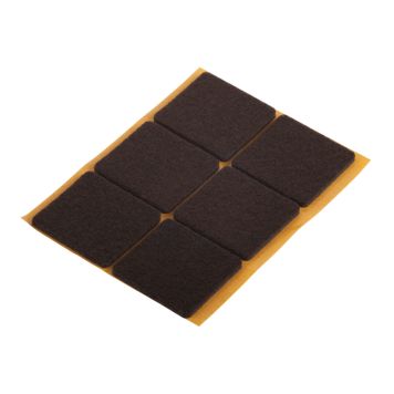 FILTFØTTER SUKI SELVKLEBENDE BRUN 32X32MM 8-PAKNING
