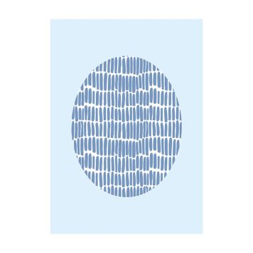 POSTER KOMAR  SHELLY PATTERNS BLUE 30 X 40 CM