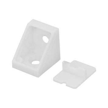 HJØRNEBESLAG SUKI 18MM HVIT