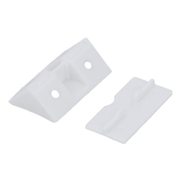 HJØRNEBESLAG SUKI 40X14X21MM HVIT