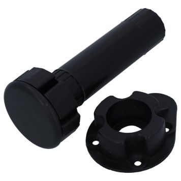 MØBELFOT SUKI JUSTERBAR 120MM SVART