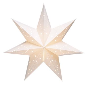 ADVENTSSTJERNE MARKSLÖJD SATURNUS 45CM HVIT
