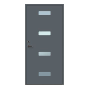 YTTERDØR SOLID ELEMENTS FUNKIS 10X21 HØYRE M6 ANTRASITT