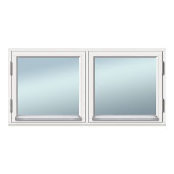 VINDU SOLID ELEMENTS SIDEHENGT 12X6 2-LUFT 2-GLASS HVITMALT