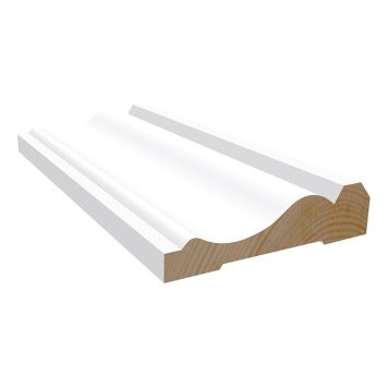 KARMLIST MOELVEN 18X70X4400MM HVIT 