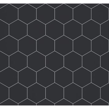 KJØKKENPANEL FIBO BLACK HEXAGON KM71