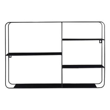 VEGGHYLLE METALL SVART 57X40X10 CM