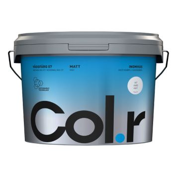 VEGGMALING COL.R MATT HVIT 3L