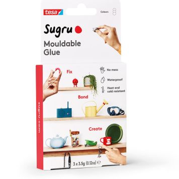 FORMBART LIM TESA SUGRU HVIT 3-PK