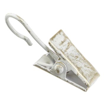 KLEMME KIRSCH HVIT/GULL 10STK