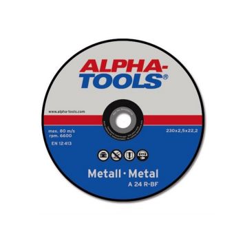 KAPPESKIVE ALPHA TOOLS POWER PACK METALL 230XX22,23X2.5MM T4