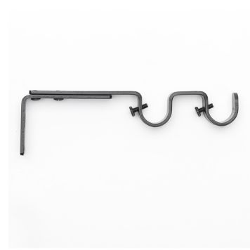 DOBBELHOLDER KIRSCH REGULERBAR 10-15CM SVART