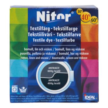 TEKSTILFARGE NITOR ANTRASITT 66