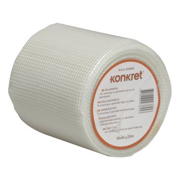 SKJØTEREMSE KONKRET GLASSFIBER BRED 10CMX25M