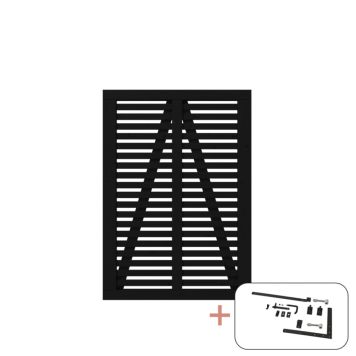 ENKELTPORT PLUS HARMONI SVART BESLAG 100X140CM